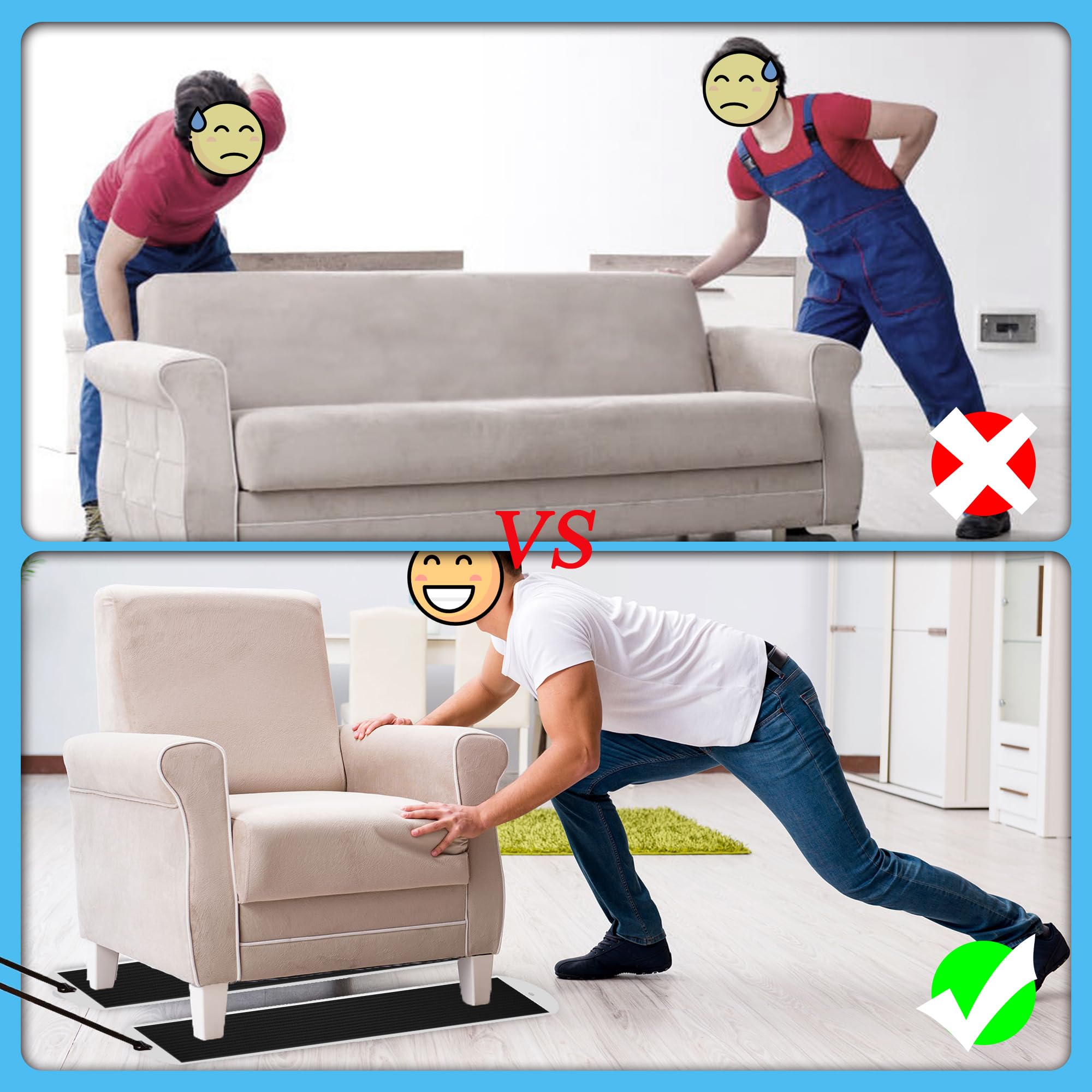 TOPGOT move straps and gloves for safer, controlled furniture relocation