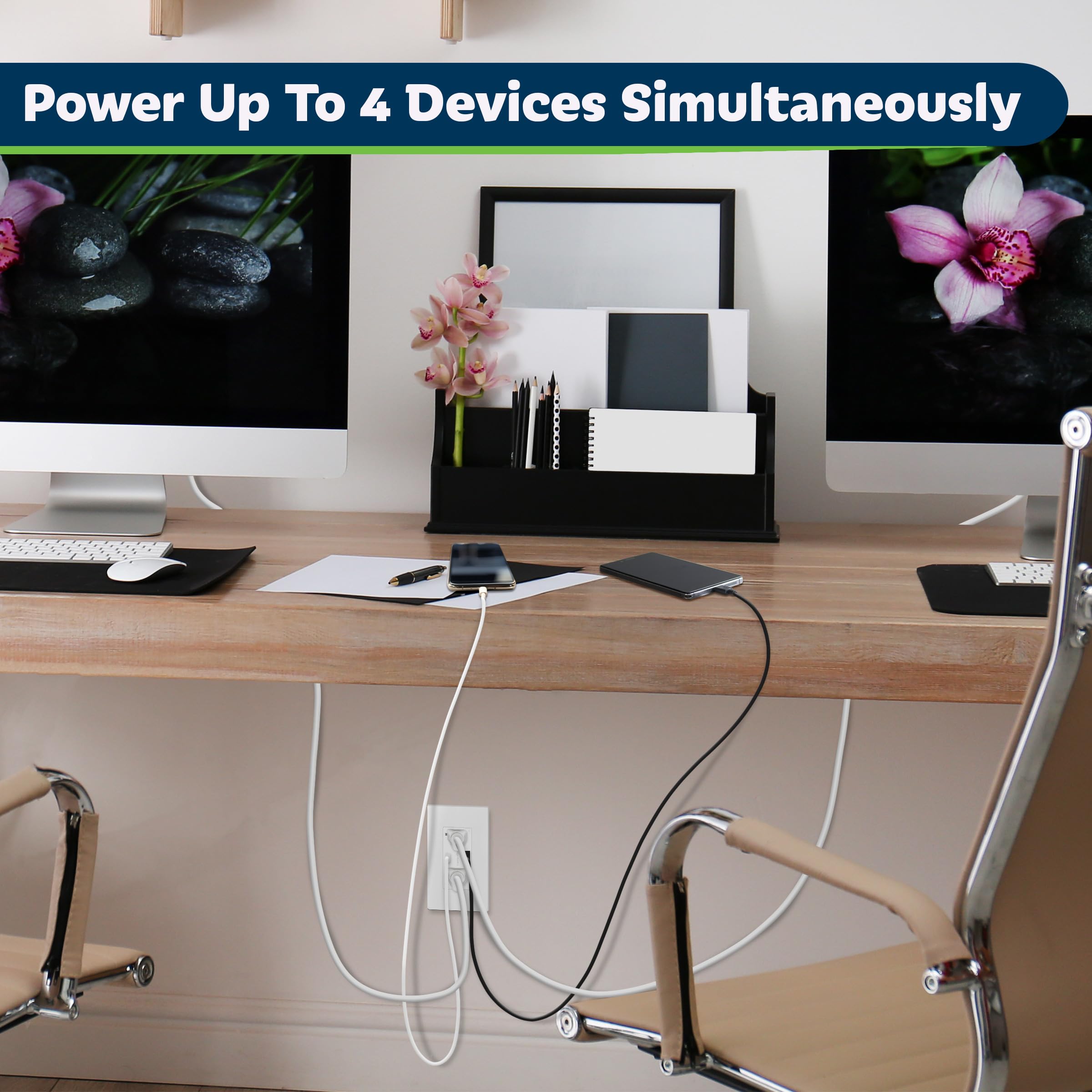 TopGreener 20A 125VAC outlets with wall plate included for a clean look.