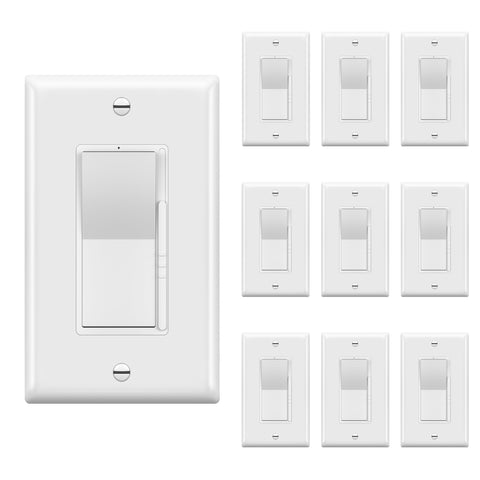 Topgreener digital dimmer slide switch front view for precise brightness control.