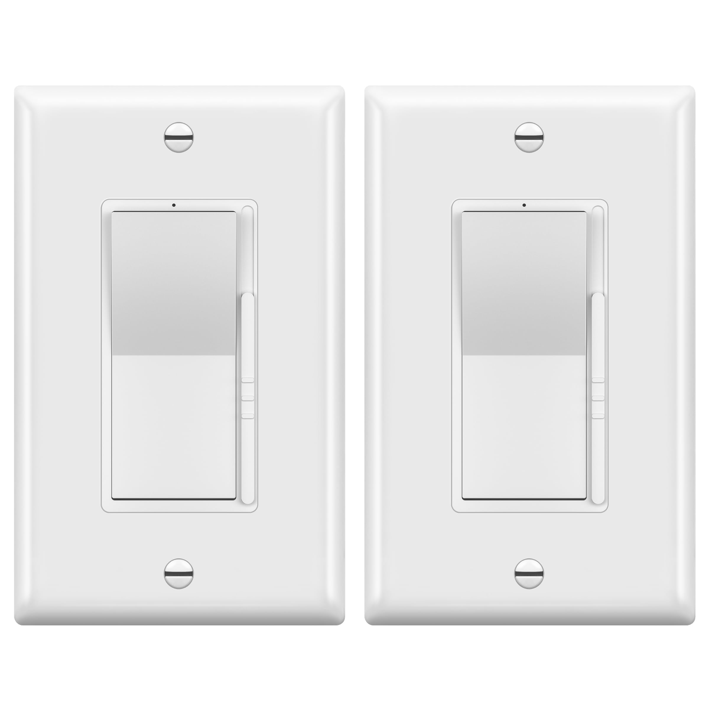 TOPGREENER dimmer switch front view with white faceplate for simple room setup.