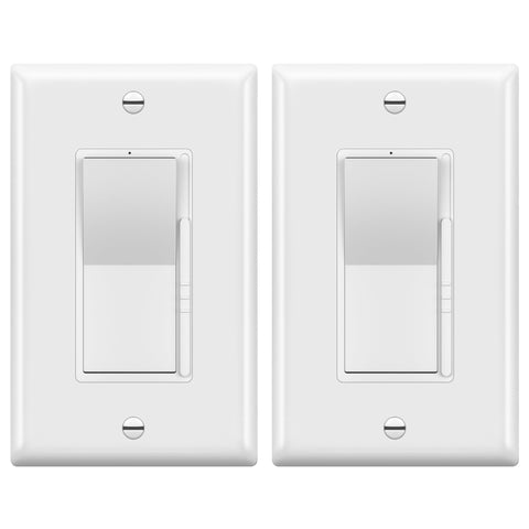 TOPGREENER dimmer switch front view with white faceplate for simple room setup.