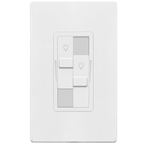 TOPGREENER dual-load dimmer 1-pole switch enabling two-zone lighting control.