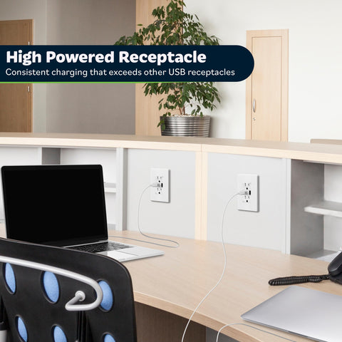 TopGreener GaN PD USB outlet compact dimensions facilitate simple replacement