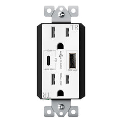 TopGreener GaN PD USB outlet front view highlighting compact design and high-power charging