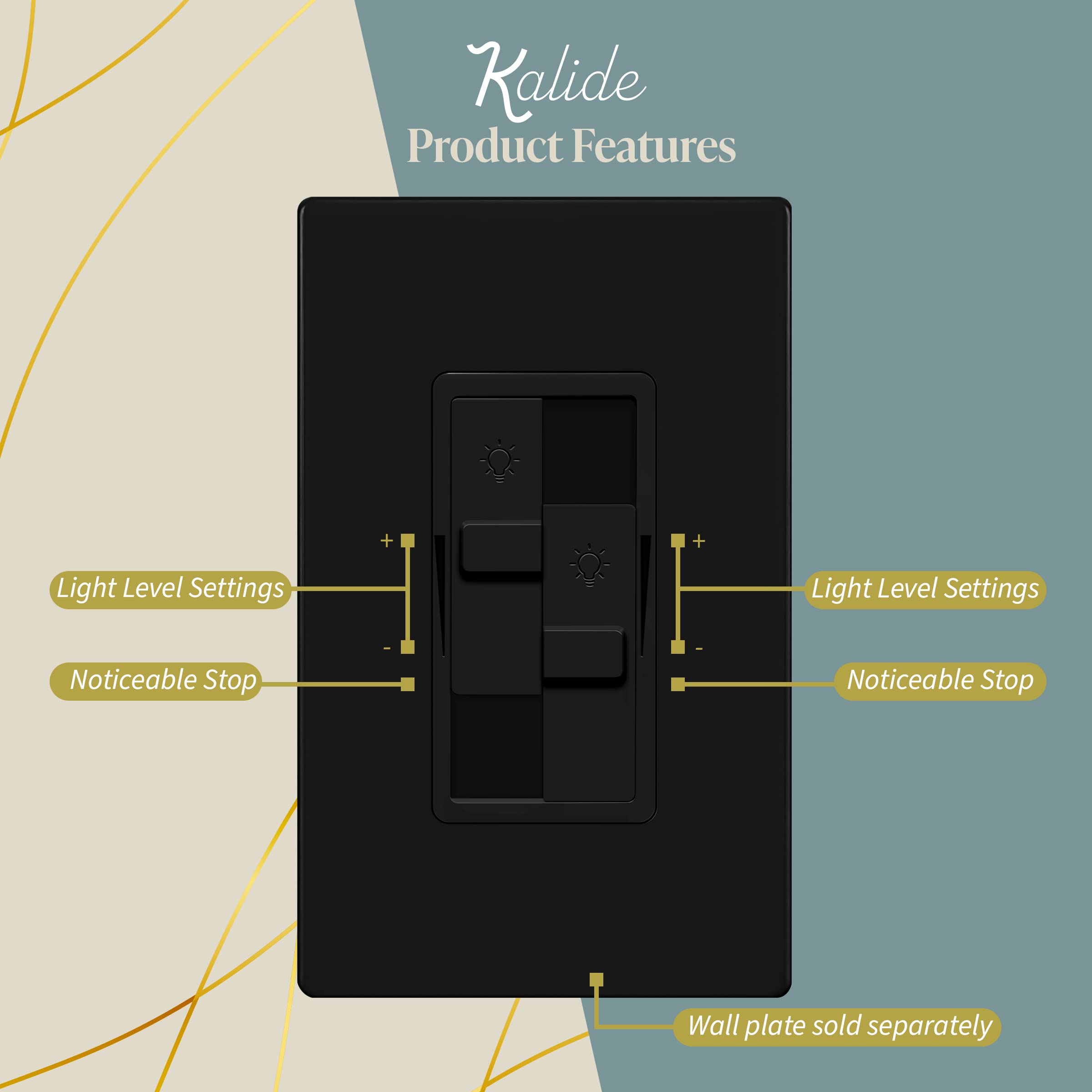 TopGreener Kalide dimmer switch dual-load action demonstrated with one wall control.