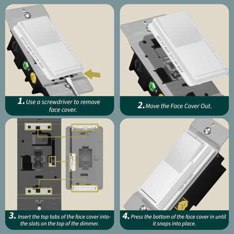 Topgreener paddle-style control detail offers smooth brightness adjustments.
