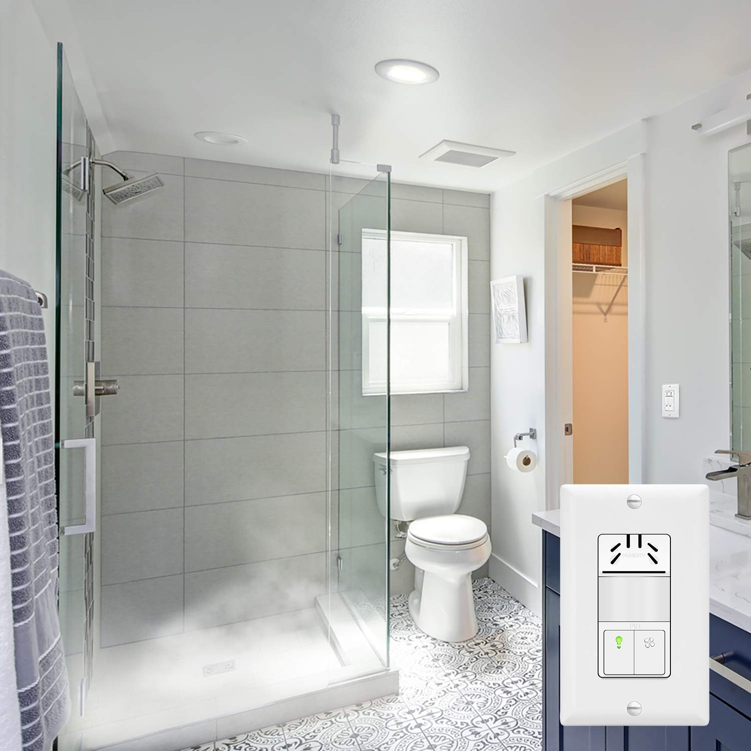 TopGreener TDHOS5 wall mount setup for bathroom control