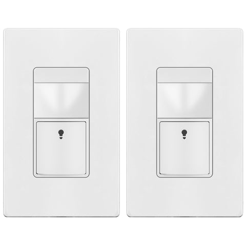 TOPGREENER TDOS5-JM-W motion sensor switch front view for automatic lighting
