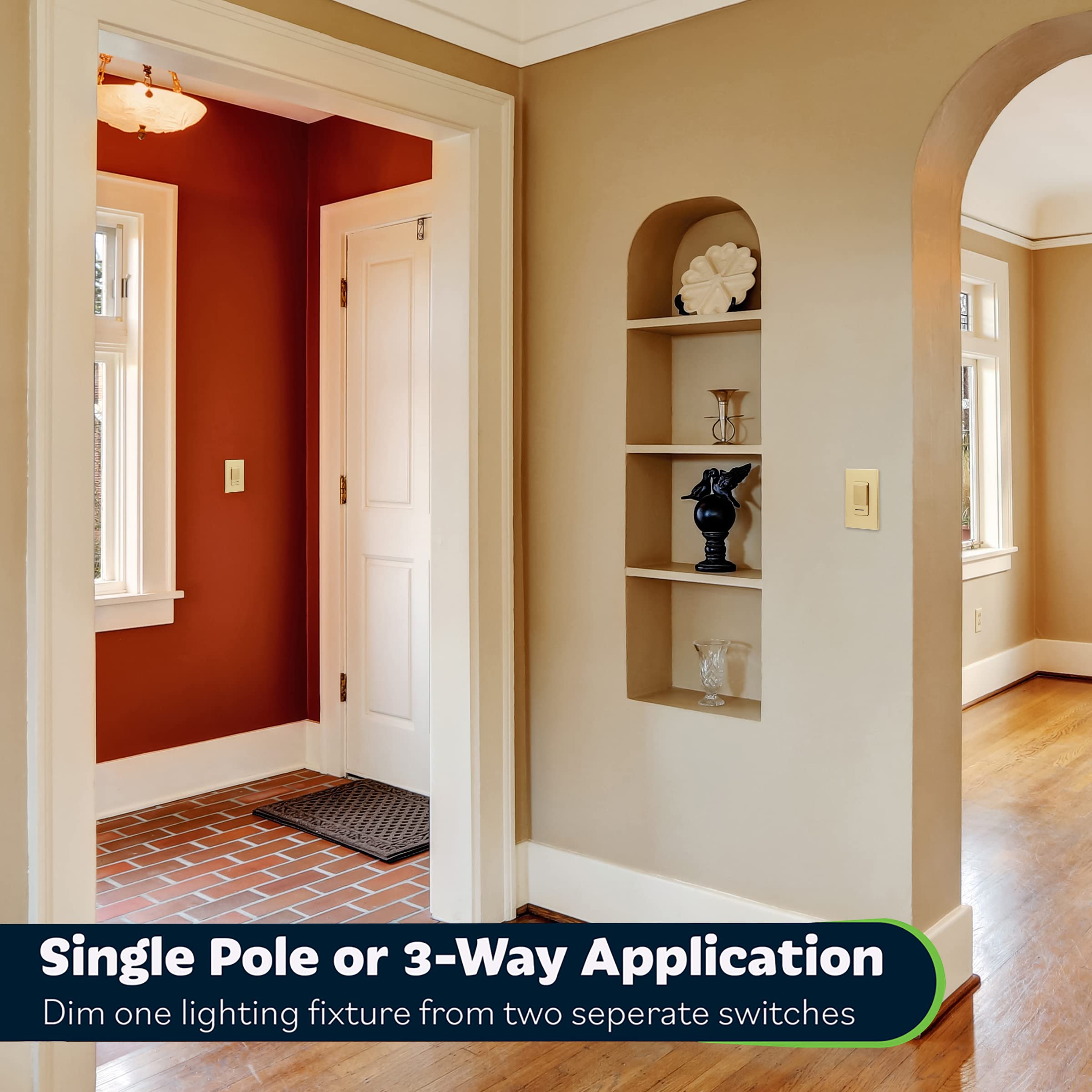 TOPGREENER TGDMDS 3-way application enables flexible control from multiple switches.