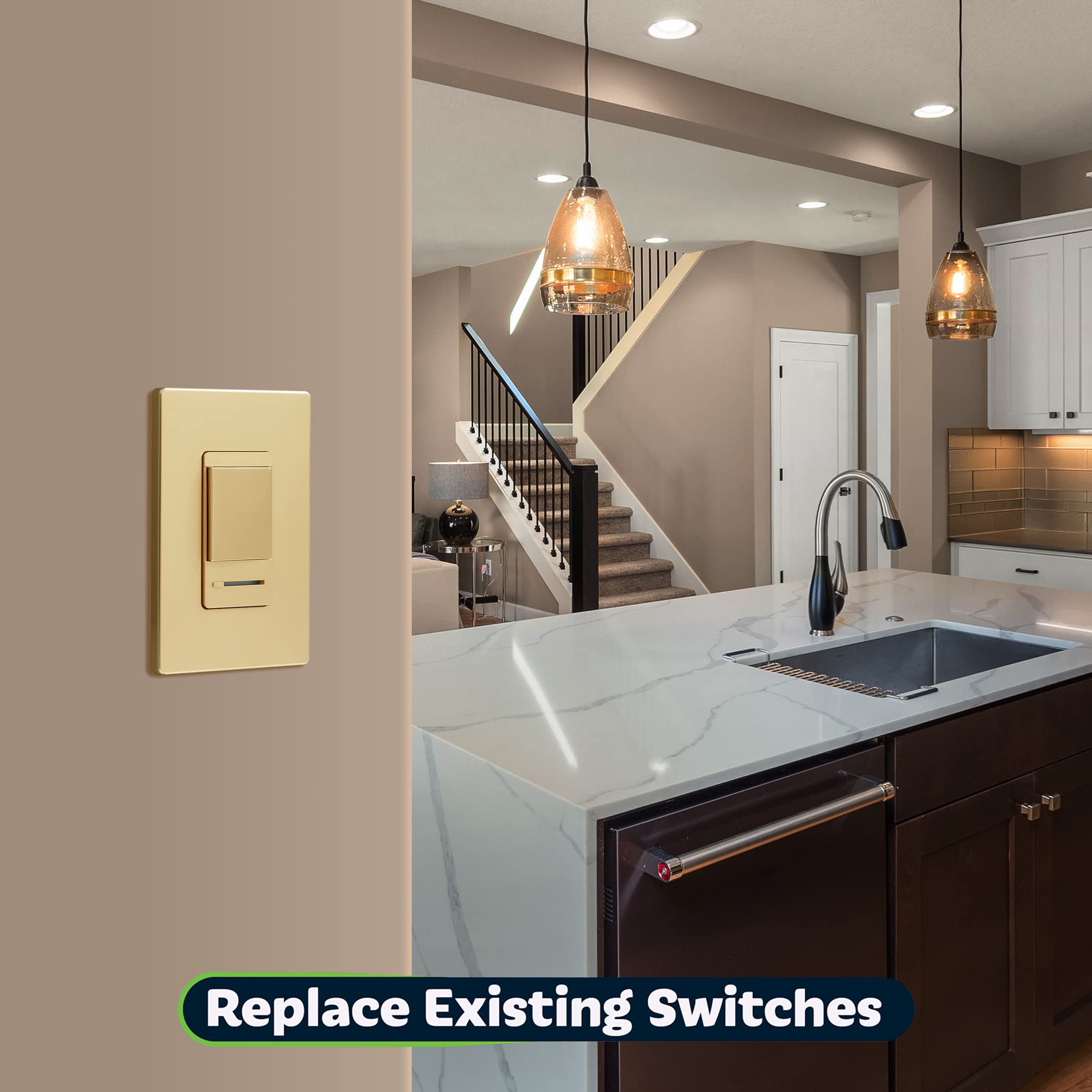 TOPGREENER TGDMDS LED dimmable compatibility supports modern bulbs for smooth dimming.