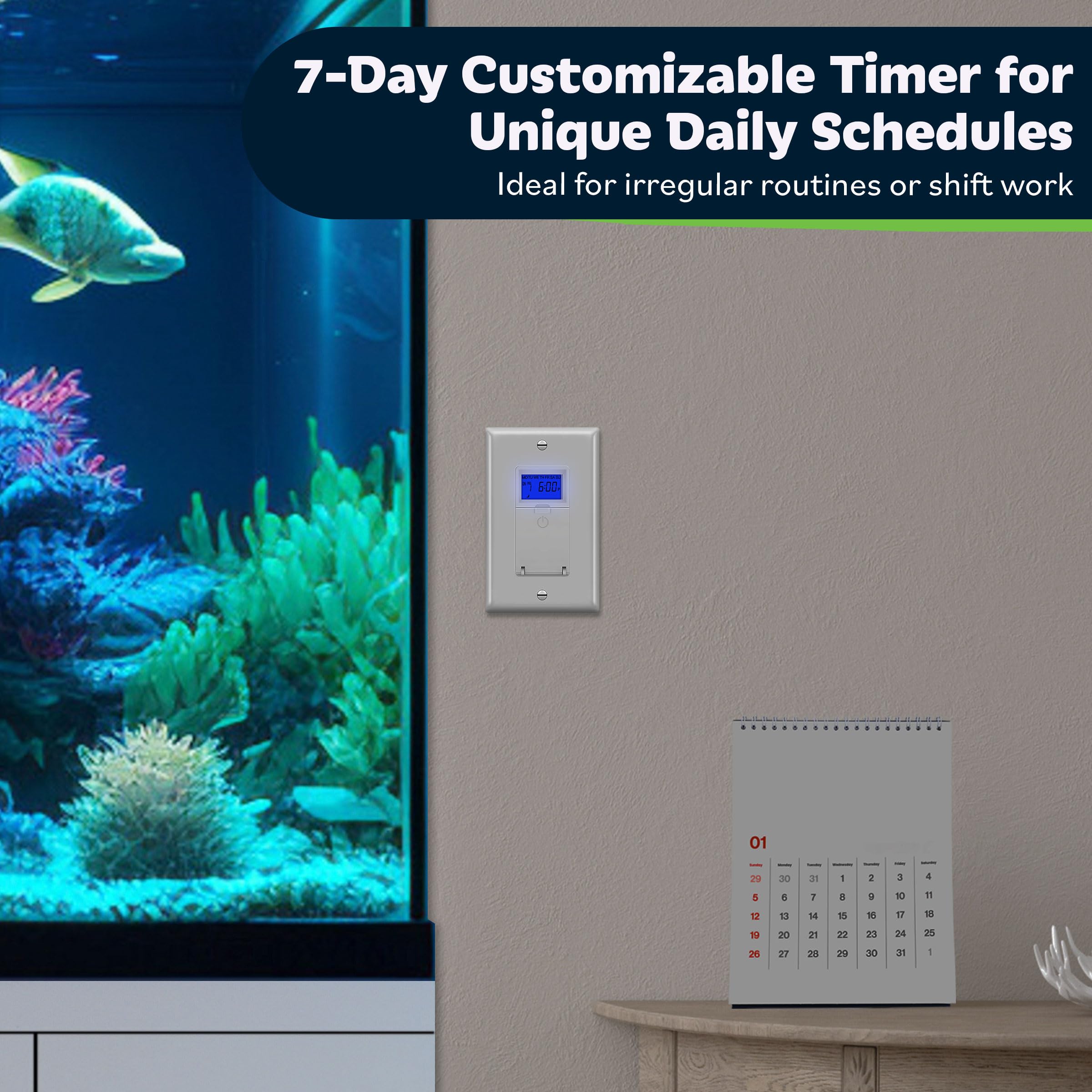 TOPGREENER TGT01-HN-W UL-listed timer with dependable safety and warranty