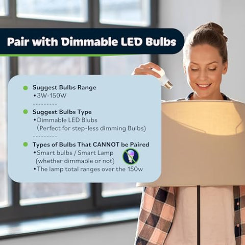 TOPGREENER TGTTDL300-BK plug-in setup enables quick lamp installation.