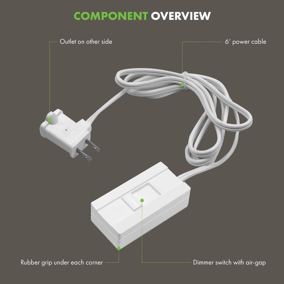 TOPGREENER TGTTDL300-W slide control demonstrates broad dimming range.