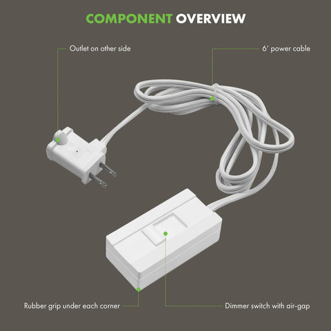 TOPGREENER TGTTDL300-W slide control demonstrates broad dimming range.