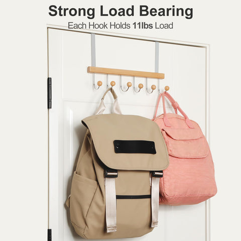 TOPIA HANGER wooden and metal hooks hold up to 11 pounds.