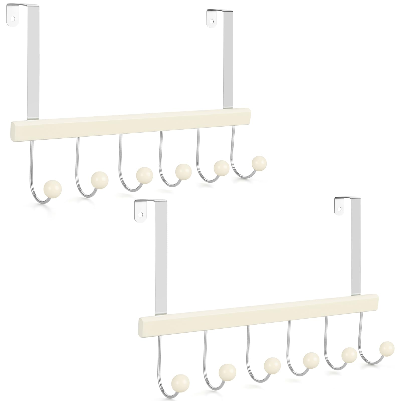 TOPIA HANGER over-the-door hooks extend 7.1 inches for easy access to garments.