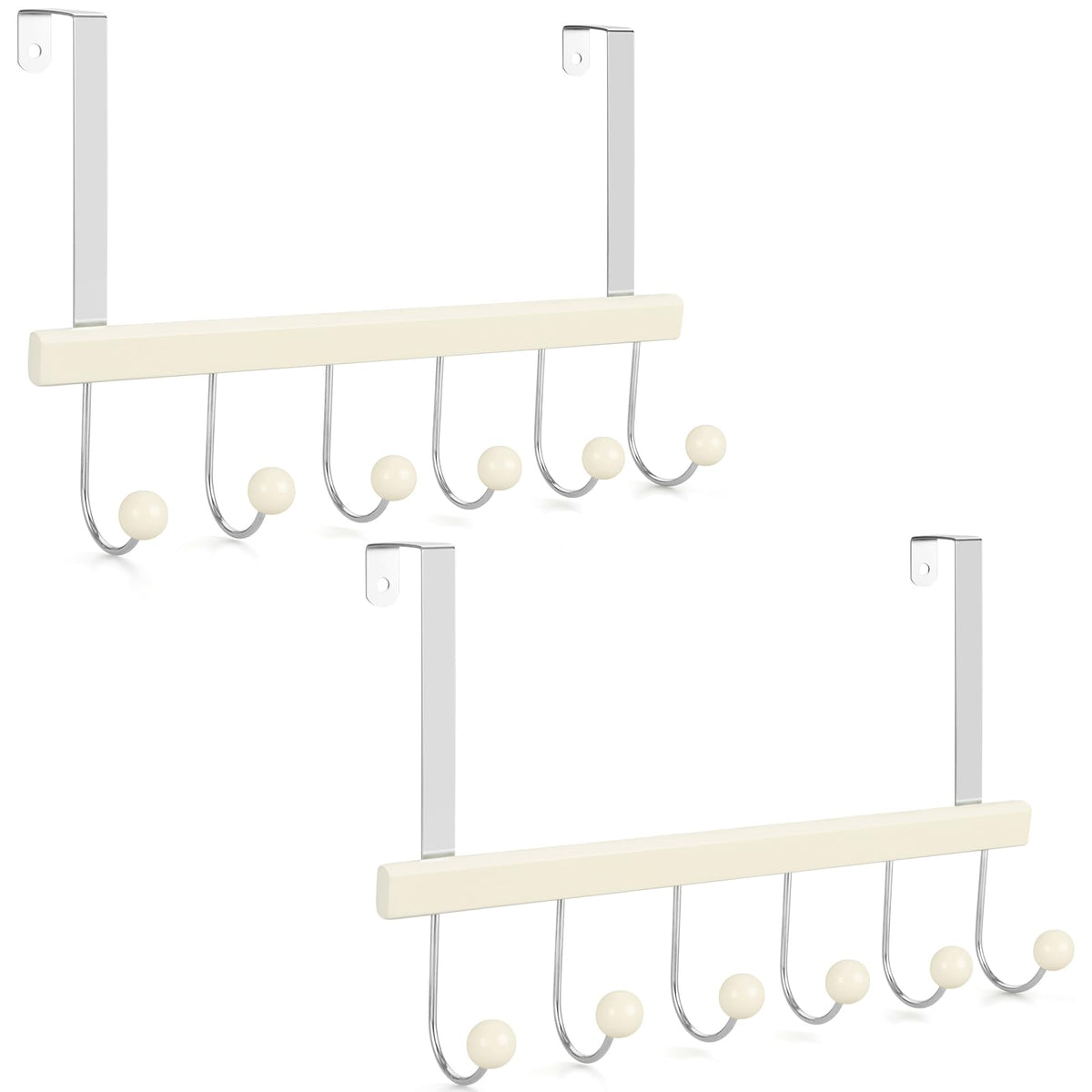 TOPIA HANGER over-the-door hooks extend 7.1 inches for easy access to garments.