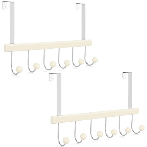 TOPIA HANGER over-the-door hooks extend 7.1 inches for easy access to garments.