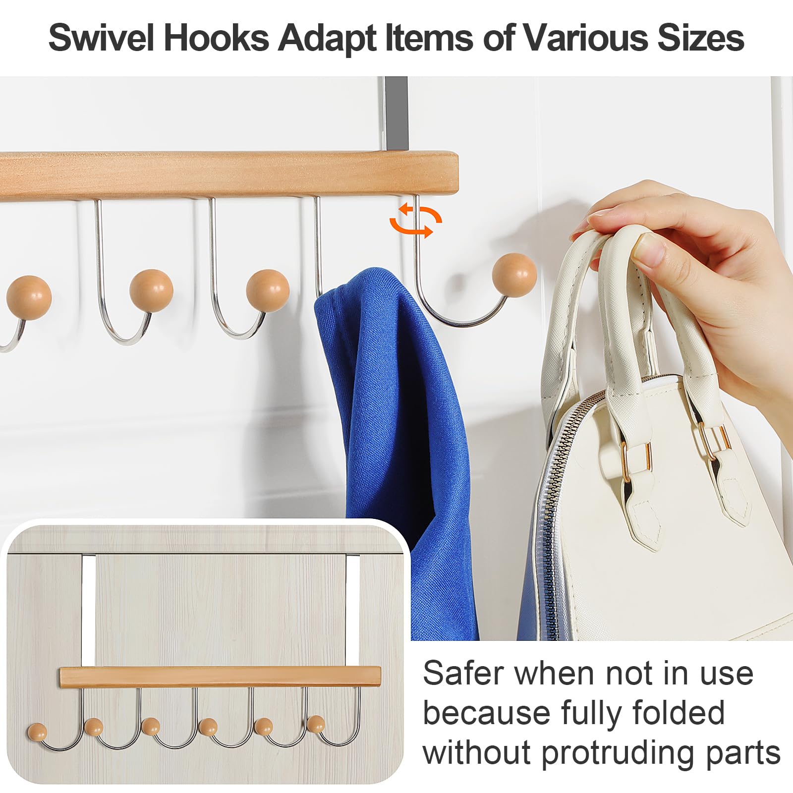 TOPIA HANGER space-saving behind-the-door organizer for coats and towels.
