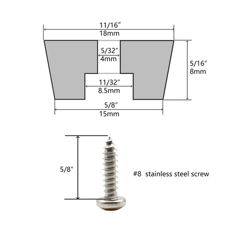 TOPINSTOCK center hole 5-32 inch fits #8 screws for quick setup