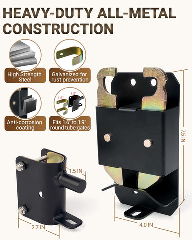 Toplamper heavy-duty gate latch designed for harsh weather and durable security