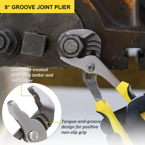 Topline 5-Piece Pliers Set 6-inch Long Nose for precision grip