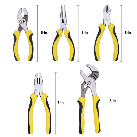 Topline Pliers Set ready for home repair tasks on a workbench