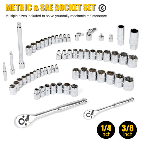 Topline 80 piece magnetic bit screwdriver set for quick and secure fastening