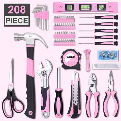 Topline pink tools in round pouch open ready for quick fixes
