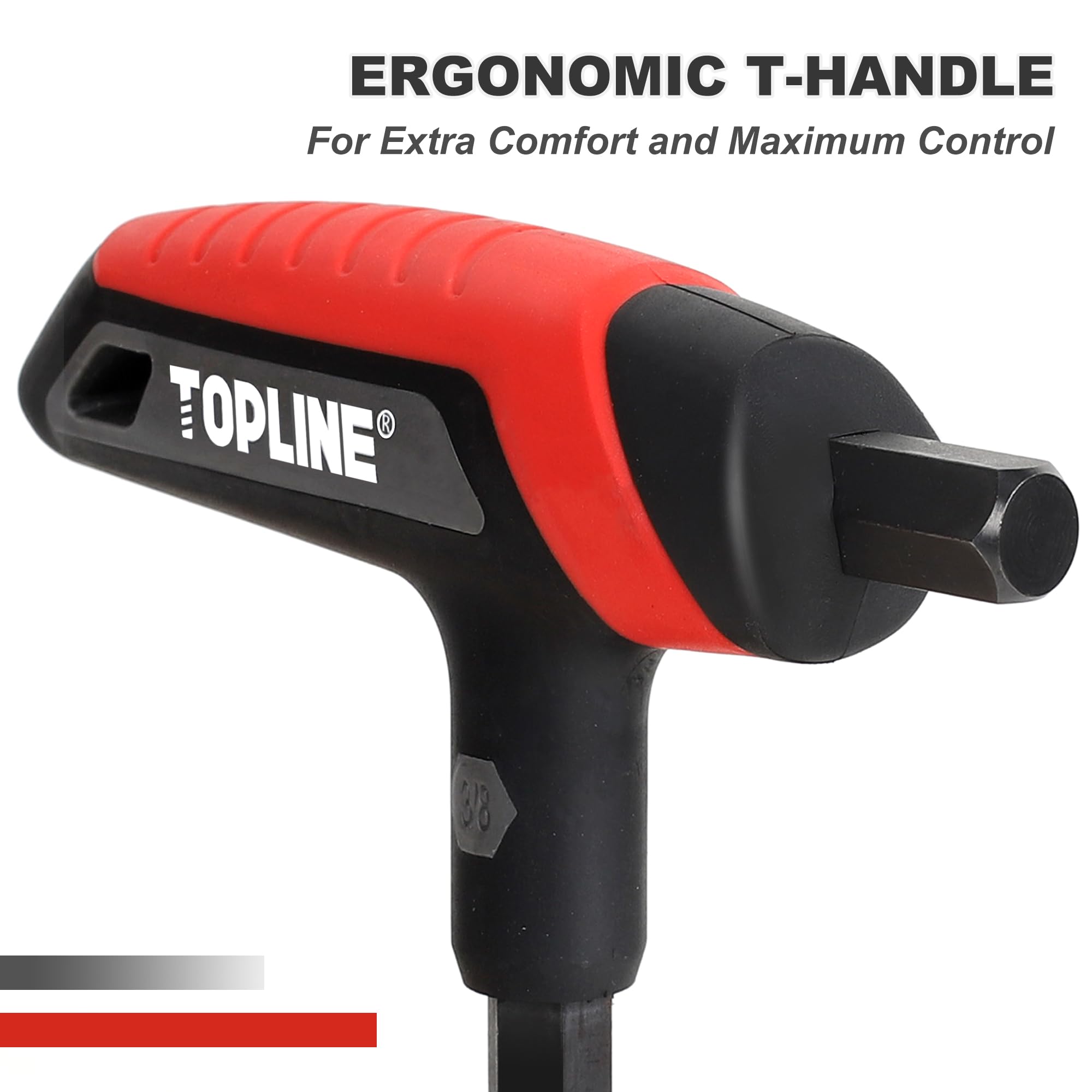 Topline size marks on keys speed up size identification