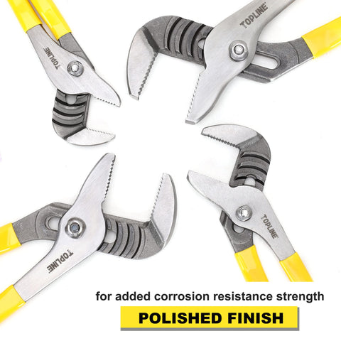 Topline 6-inch pliers with dipped handles for reach in tight spaces.