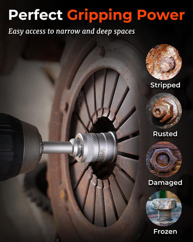 TOPME reverse spiral flutes grip bolts securely for easier extraction