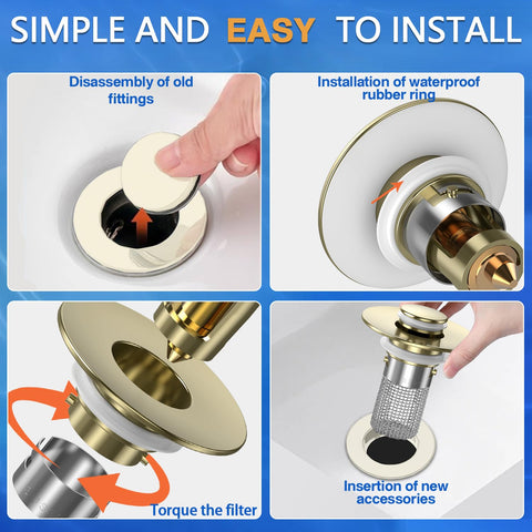 TopmeiUP sink stopper compatibility range for many sinks