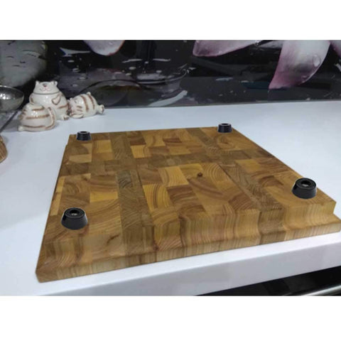TopPerfekt round rubber feet installed on cabinet doors reduce movement.
