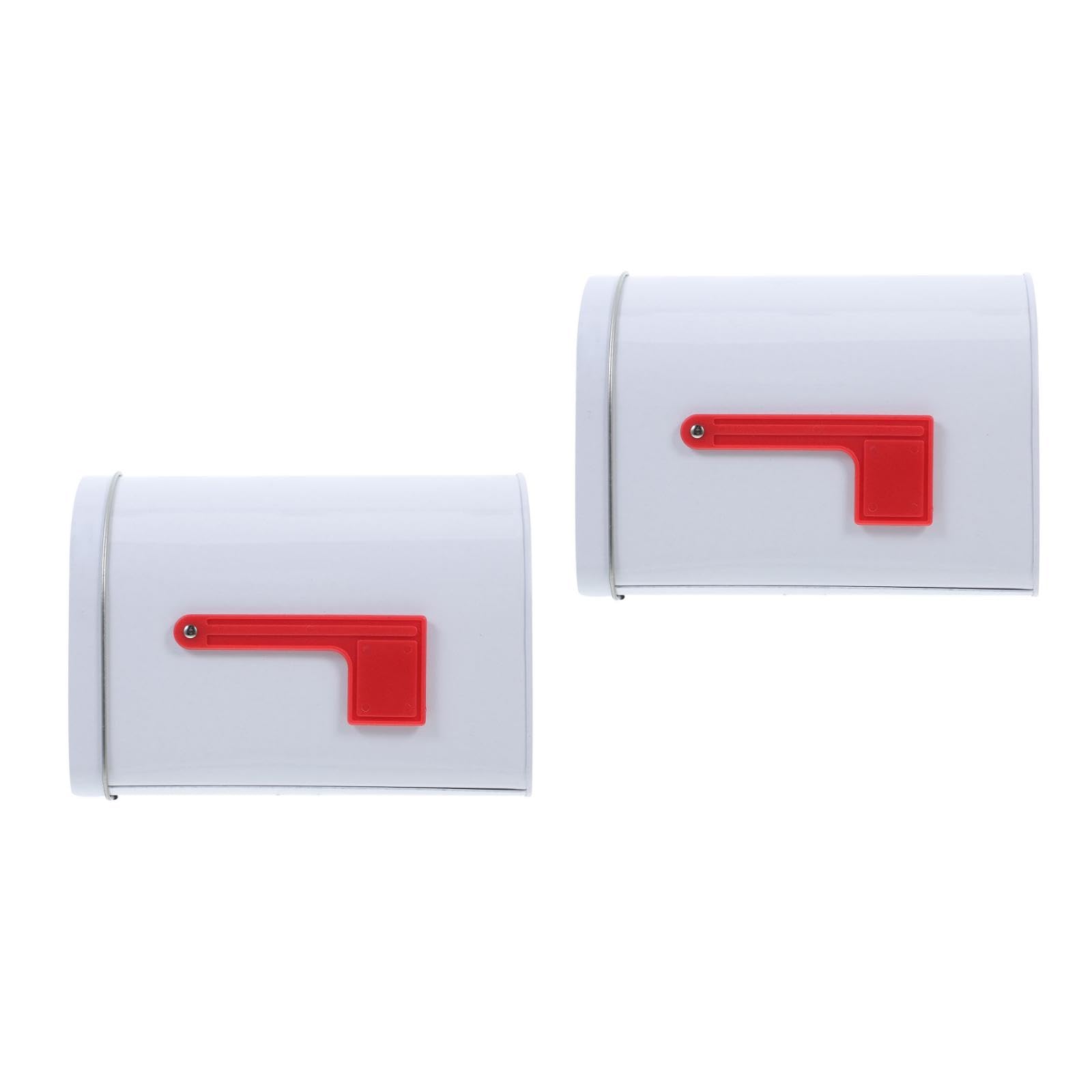 TOPPERFUN mini mailbox white front view, compact 6x4 design for cards and notes