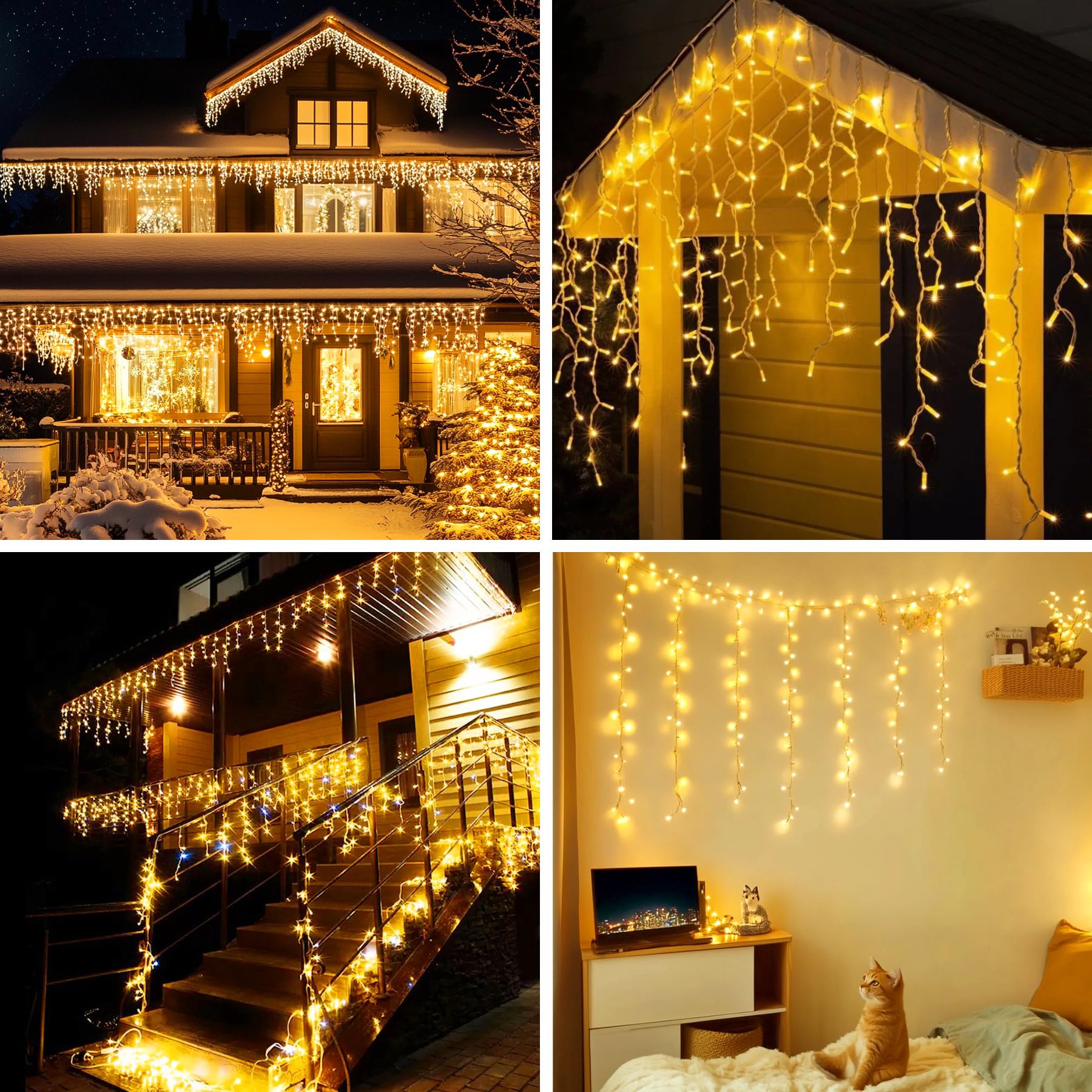 TOPPORTED icicle lights party wedding decor adds romantic ambience