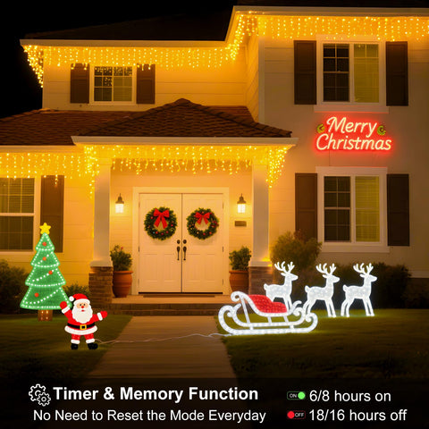 TOPPORTED icicle lights warm white glow creates cozy holiday ambience