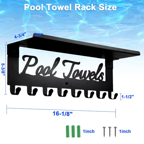 Topspeeder wall-mount towel rack showcases a sturdy carbon steel build for durable bathroom use.