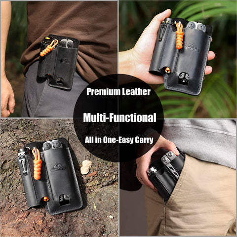 Topstache edc belt pouch open design shows quick access to tools