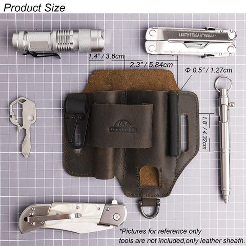 Topstache fits Leatherman Wave and similar multitools for easy insertion and removal