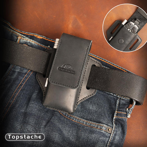 Topstache sheath opened to show adjustable inner pocket height