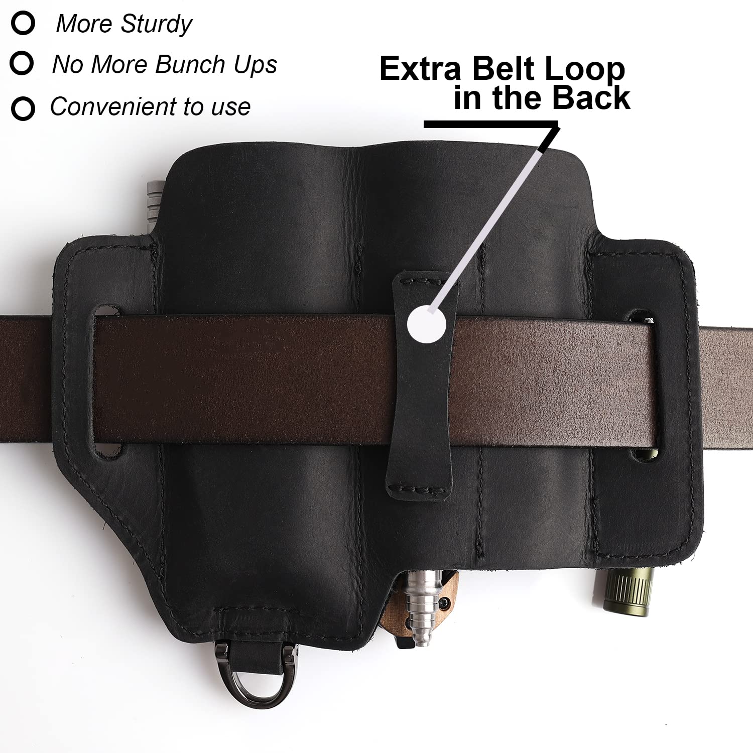 Topstache interior pocket layout shows three compartments.