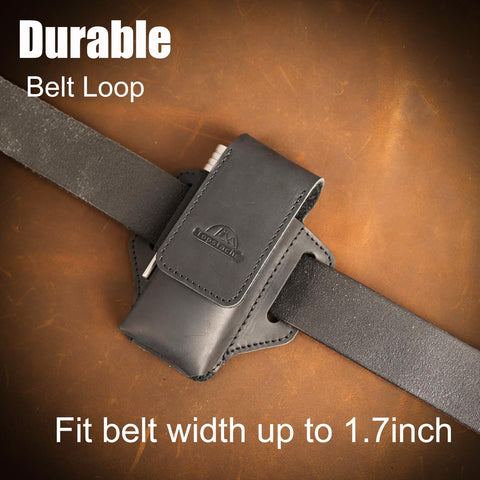 Topstache belt-loop holster fits belts up to 1.7 inches