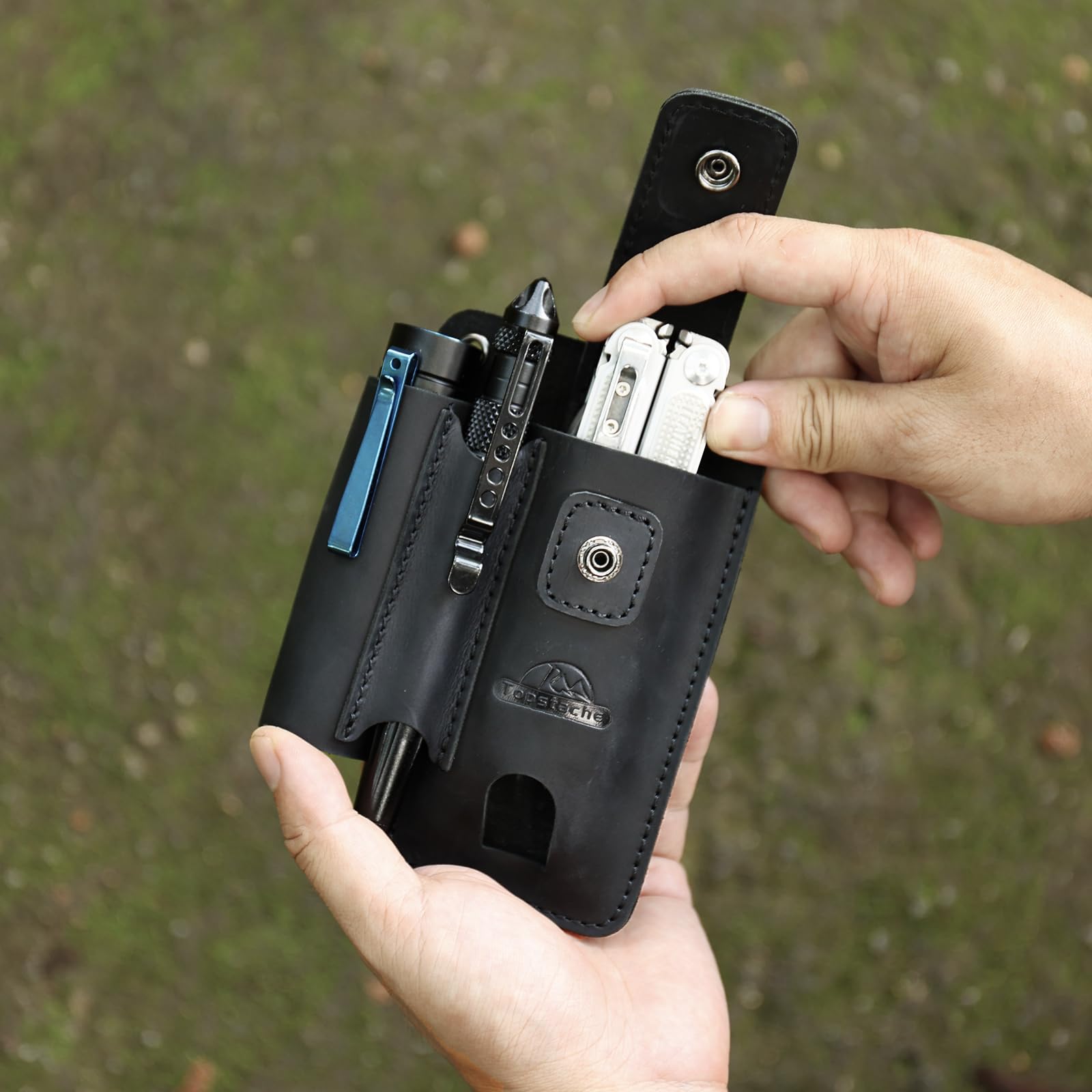 Topstache leather multitool sheath combining style and practicality for gifts
