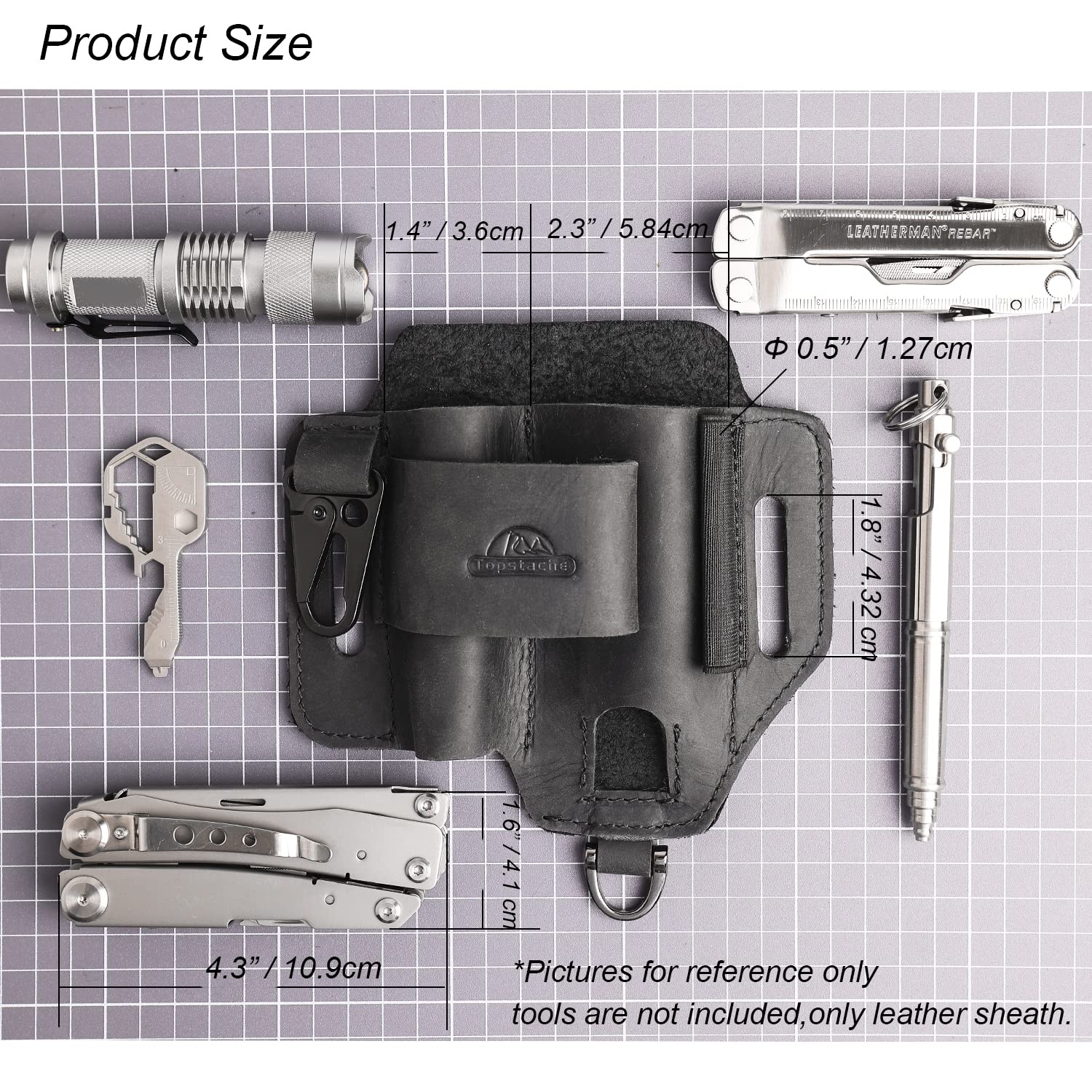 Topstache sheath fits Leatherman models and accessories