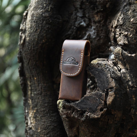 Durable leather sheath makes a thoughtful gift for DIY enthusiasts