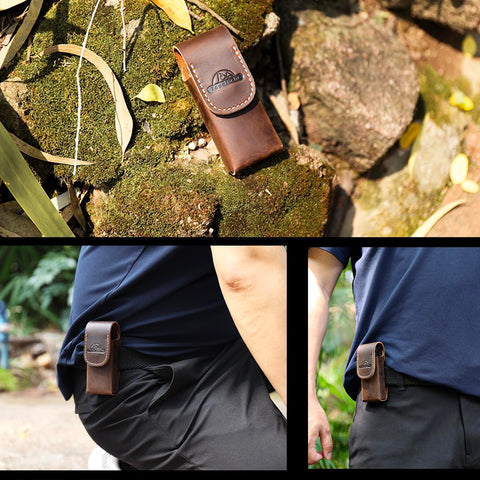 Magnetic closure front flap enables one-handed access on Topstache sheath