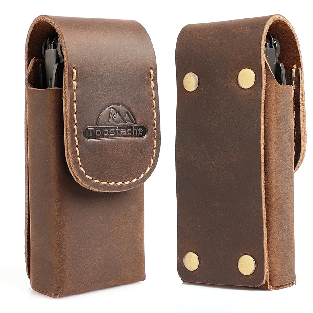 Topstache leather sheath fits Leatherman Wave with compatibility focus for easy access