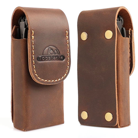 Topstache leather sheath fits Leatherman Wave with compatibility focus for easy access