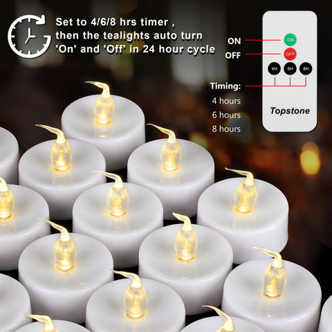 Topstone LED candle battery life exceeds 400 hours for fewer replacements.